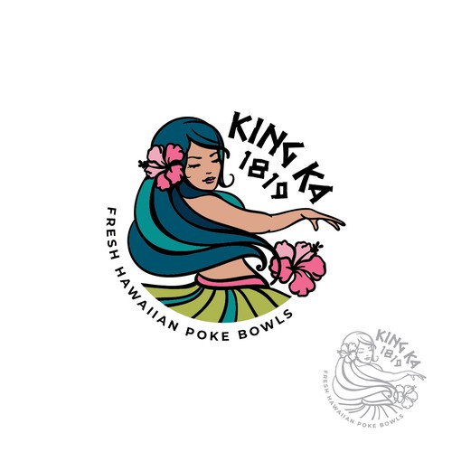 Hawaii logo with the title 'Hula Dancer Logo'