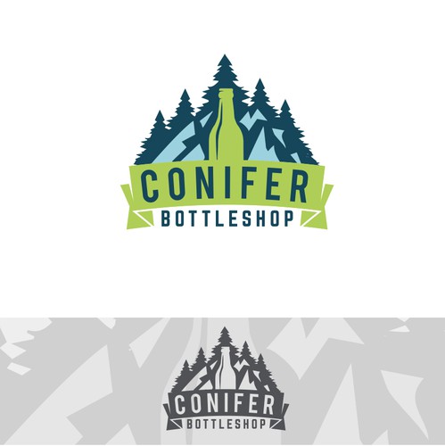 Spirit logo with the title 'Logo concept for Conifer Bottleshop'