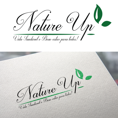 Mockup logo with the title 'Nature Up'
