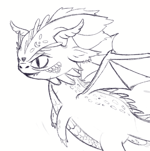 Dragon artwork with the title 'Cute Dragon concept'