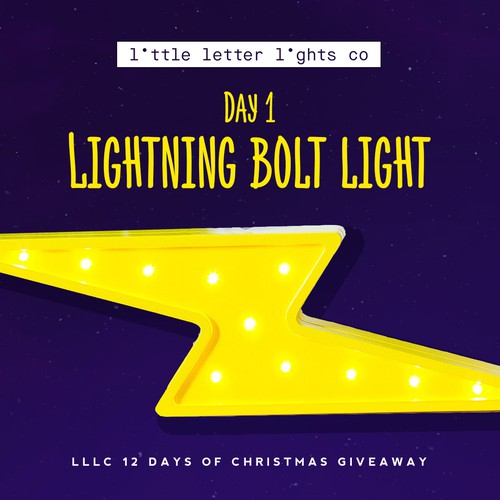 Light artwork with the title 'Instagram tiles for little letter lights co.'