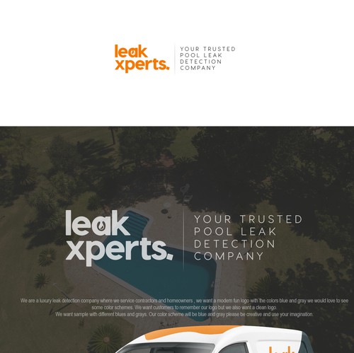 Van logo with the title 'Leak Xperts logo'