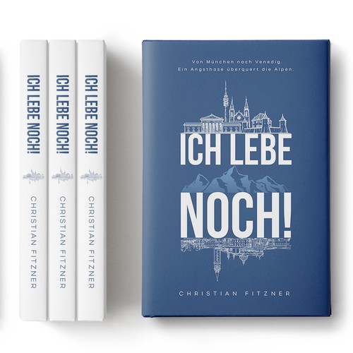 Travel book cover with the title 'Ich lebe noch! '