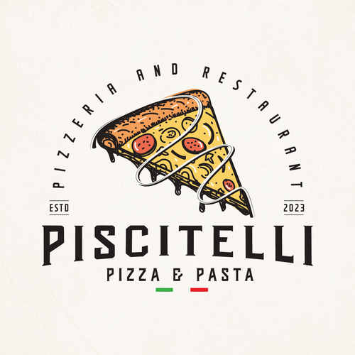 Pasta logo with the title 'Food brand logo design. '