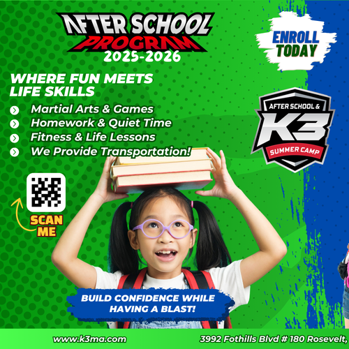 Summer camp design with the title 'Krav Maga Post Card EDDM '