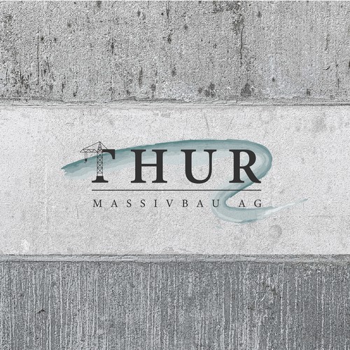 Swiss logo with the title 'Logo design for Thur Massivbau AG, a Swiss construction company'