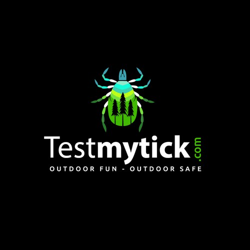 Outdoor brand with the title 'Testmytick.com Logo Design'
