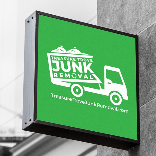 Trash design with the title 'Treasure Trove Junk Removal'