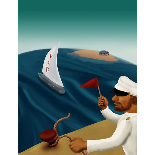 Tablet design with the title 'front cover for scientific magazine'