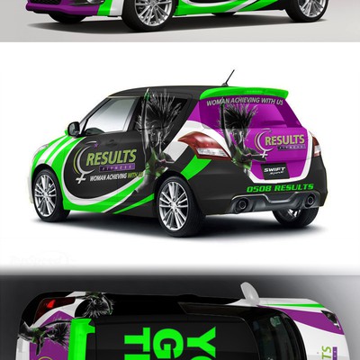 Car wrap for results fitness