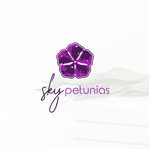 Galaxy logo with the title 'Floral logo design'