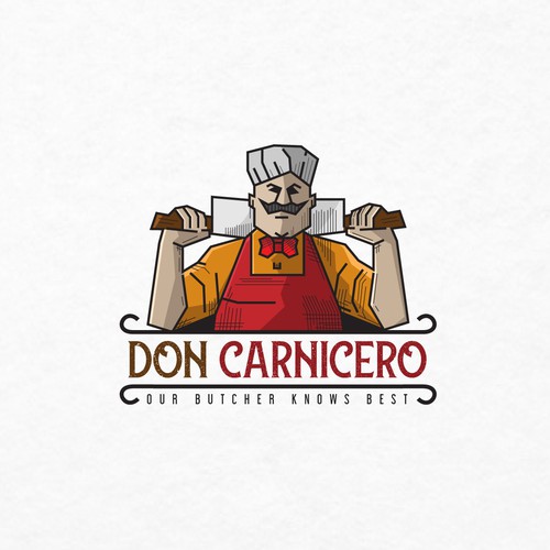 Authentic logo with the title 'Logo for a Butcher Shop'