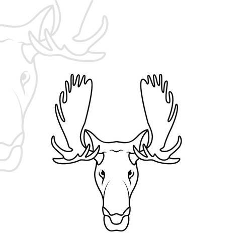 Moose logo with the title 'Moose logo for a outerwear brand.'