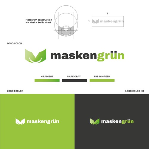 Mask logo with the title 'maskengrun'