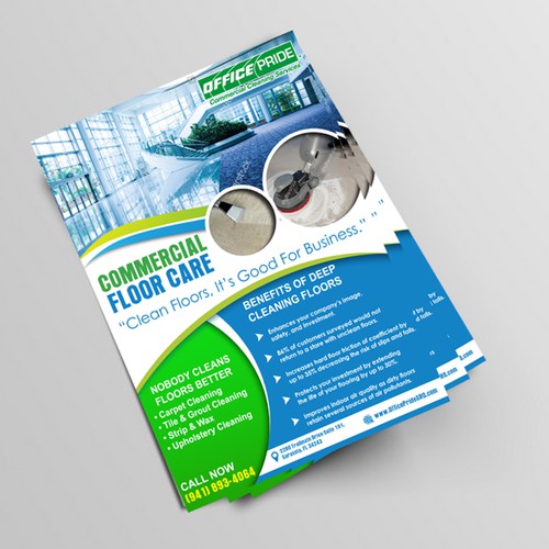 Flayer design with the title 'flayer for office pride'