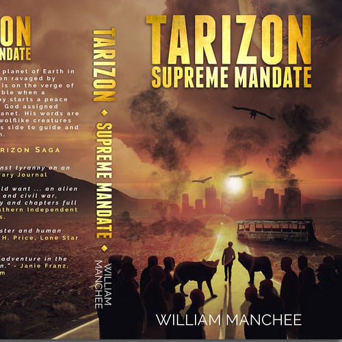 Wolf book cover with the title 'Tarizon Book Cover'