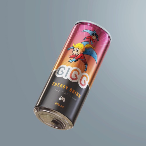 Bright label with the title 'Energy Drink Label'