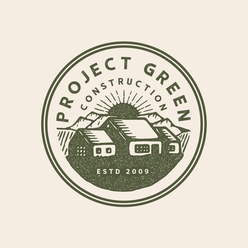Mountain logo with the title 'Vintage Project Green logo 🌄'