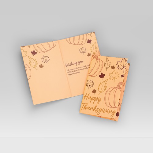 Typeface design with the title 'Thanksgiving Greeting Card to be sold on Amazon'