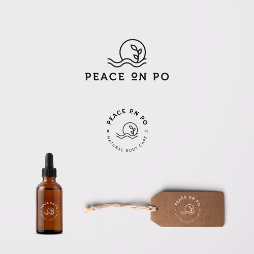 Peaceful logo with the title 'Peace on Po - logo concept'