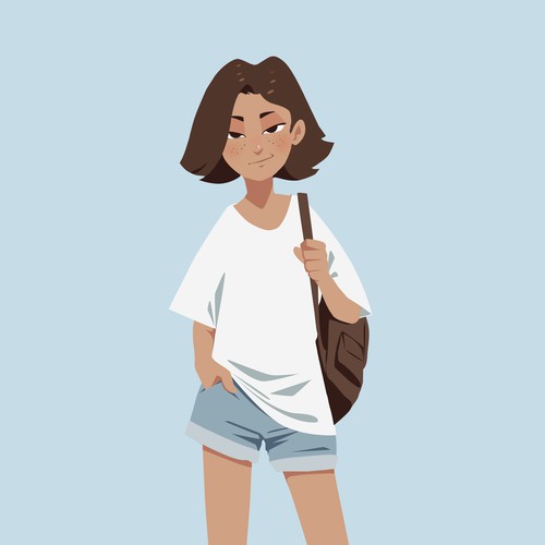 Costume design with the title 'Character Design for Animated Web Series'