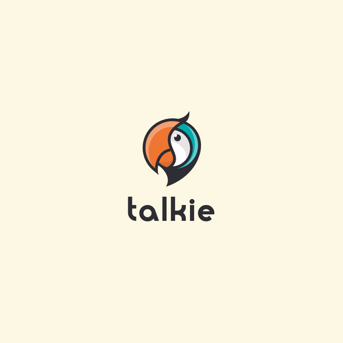 Phone logo with the title 'Fun logo design for talky'