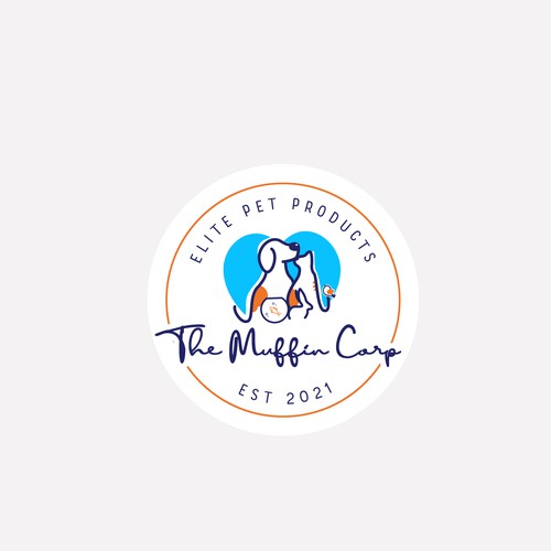 Pen tool logo with the title 'The muffin corp'