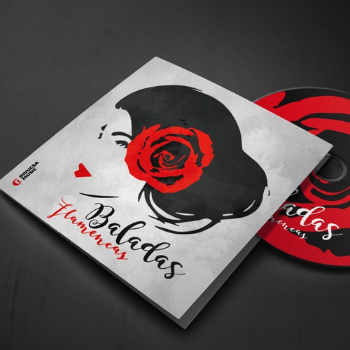 CD cover design with the title 'Baladas Flamencas'