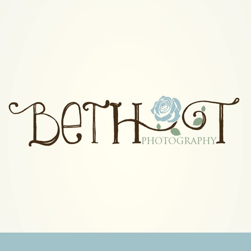 Floral design with the title 'Rose Logo for a photographer'