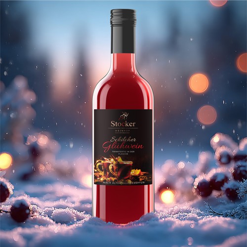 Label with the title 'Schilcher Glühwein (Mulled Wine)'