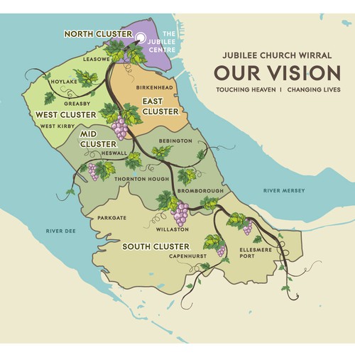 Map illustration with the title 'Digital graphic'