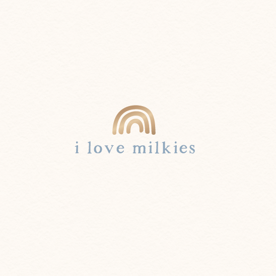 Breastfeeding logo with the title 'i love milkies'