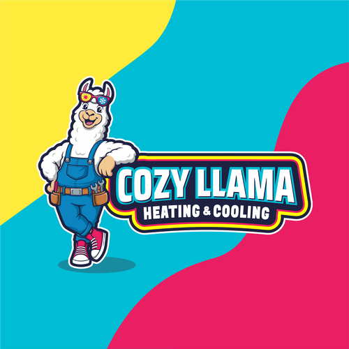 HVAC design with the title 'Logo for Cozy Llama'