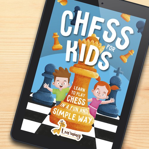 Children's book cover with the title 'Kids chess book'