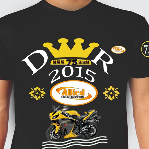 Construction t-shirt with the title '75th Annual Sturgis Bike Rally T-Shirt'
