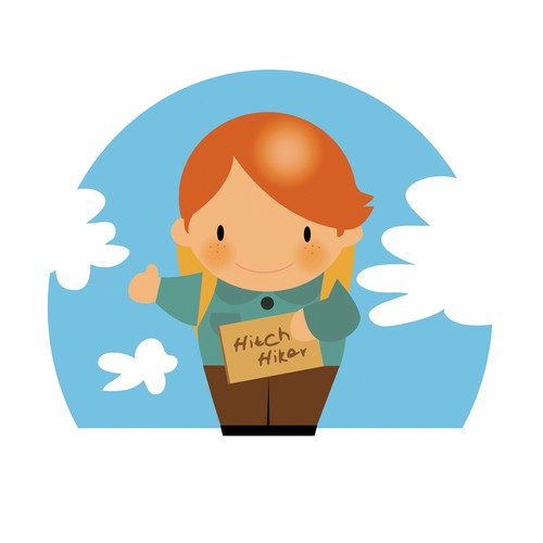 Doll design with the title 'Hitch-Hiker Doll'