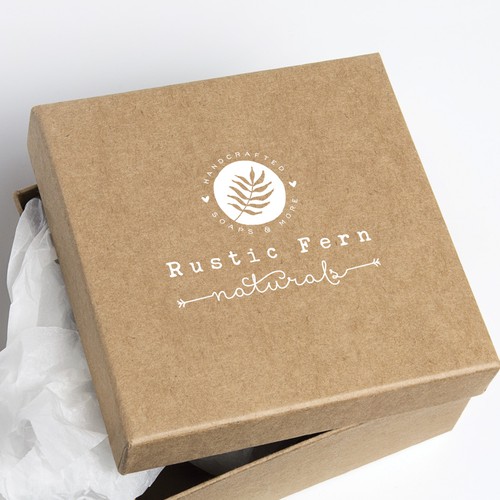 Soap logo with the title 'Rustic Fern Naturals'