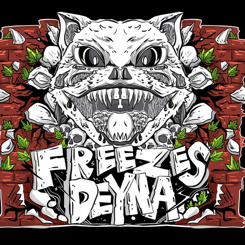 Merchandise artwork with the title 'Freezes Deyna Artwork'