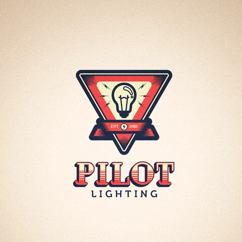 Electrician logo with the title 'Pilot Lighting'
