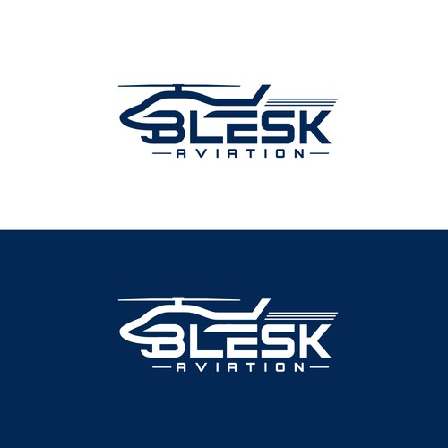 Aviator logo with the title 'Blesk Aviation Logo'