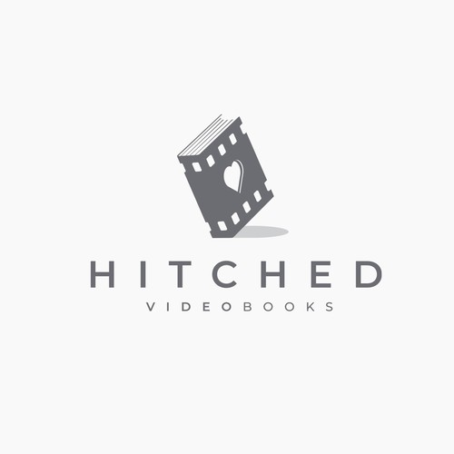 Wedding planner logo with the title 'Hitched VideoBooks logo'