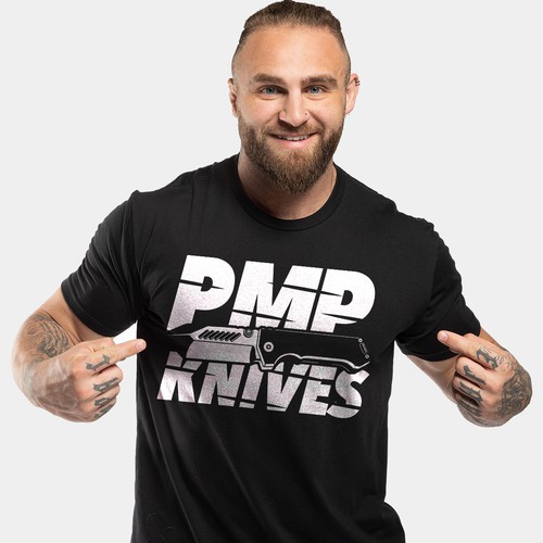 Open design with the title 'PMP Knives'