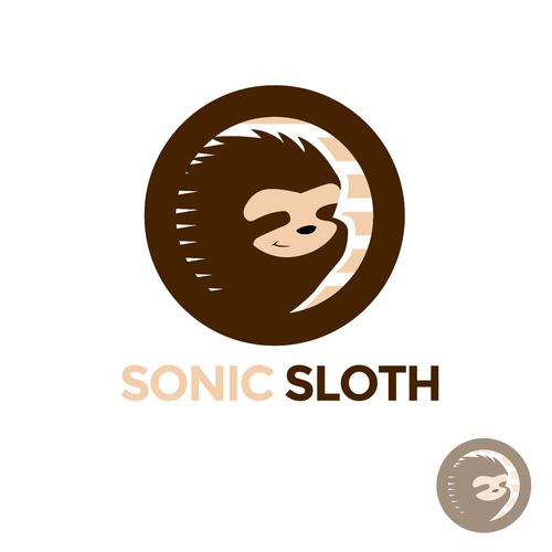 Sloth logo with the title 'Sonic Sloth design'