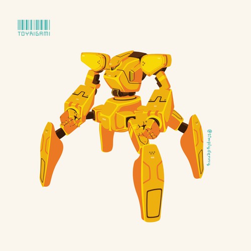 Conceptual artwork with the title 'Toyrigami'