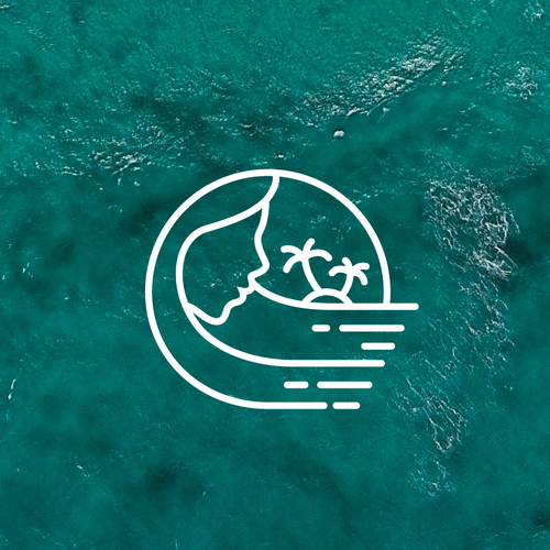Island logo with the title 'Ocean Goddess'