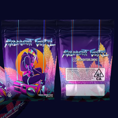 Cannabis packaging with the title 'New Cannabis Packaging Design'