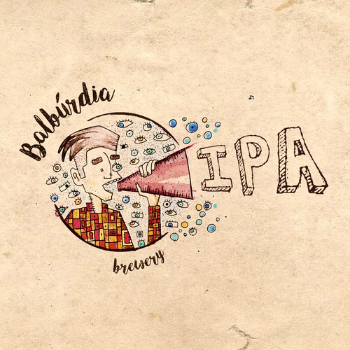 Ink artwork with the title 'Illustration for Craft Brewery'