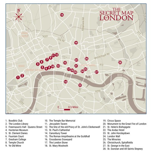 Map illustration with the title 'Site location map for print publication'