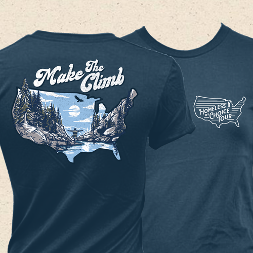 American t-shirt with the title 'America outdoor'