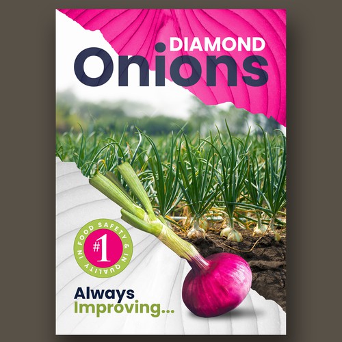 Onion design with the title 'Agriculture poster'